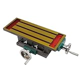 Kreuztisch, Multifunktioneller Kreuztisch, Arbeits­tisch für Fräsmaschine, (X-Route) 27cm Längsreise (Y-Route) 12.5cm, 2‑achsiger Fräsarbeitstisch, für Bohrtische Bohrmaschinen und Fräsmaschine