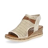Remonte Damen Schaftsandalen D3075, Frauen Sandalen,Strandschuhe,Sandaletten,reißverschluss,Sommerschuhe,Freizeitschuhe,beige Kombi (60),37 EU