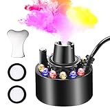 Joycabin Ultraschall Vernebler, Mini Nebelmaschine, 12 LED Lichtern Nebelhersteller, Mist Maker Wassernebler Fogger Luftbefeuchter für Halloween Springbrunnen Wasserspiel und Topflandschaft