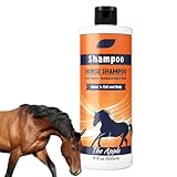 -Shampoo – Pflege für Mähne und Schwanz, Entwirrung | 500 ml feuchtigkeitsspendendes Reinigungsmittel, beruhigende und schmutzabweisende Formel für Pferdehaar, gesund glänzend, tägliche Pflege