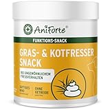 AniForte Gras- & Kotfresser Snack 300g für Hunde – bei Fressen von Gras & KOT, beruhigt den Magen, Grasfresser Drops mit Heilerde, Ulmenrinde, Flohsamen & Präbiotika, 100% natürlich