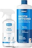 PRINOX® 1030ml Nikotinentferner Konzentrat | Ruß & Nikotin Reiniger für Fensterrahmen, Wände, Türen, Heizkörper, Kunststoff, Fliesen | Starker Fettlöser für Haushalt und Gastronomie