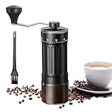 Handkaffeemühle mit 40 einstellbaren Einstellungen, mit hochpräziser Keramik-Kegelbürste für Aeropress, Espresso, Pour-over, French Press und Mokapot
