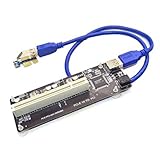 Bahderaus PCIE PCI-E PCI X1 auf PCI Karte Vertikal Bus Karte Adapter Effizienzkonverter USB 3.0 Kabel für PC Desktop Computer