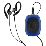 AGPTEK Mini Clip 8GB MP3 Player mit Bügel-Kopfhörer und Silikon Hülle, Leichter Sport Musik Player mit 5 Tasten und 2 Funktionsumschaltung Knöpfe, (Verpackung MEHRWEG) Blau