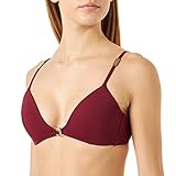 Calvin Klein Damen Bikinitop Triangel Triangle Moulded Cup Vorgeformte Körbchen, Rot (Deep Cranberry), XL