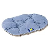 Ferplast Hundebett Relax, Hundekissen, Katzenkissen, Hundematte für Hundehütten und Autos – waschbar – aus Baumwolle mit weicher Polsterung, 43 x 30 cm. Himmelblau