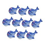 CLISPEED 10 Stück Teiliges Miniatur Wal Figuren Harz Dekoration für Puppenhaus Garten DIY Projekte Partys Vielseitige Meereslebewesen für Kreative Anwendungen Blau