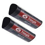 2 Stück Professionelle Kunst Radiergummis Dreieckige Form Radiergummis Ergonomischer Einfaches Radieren Für Schüler Schule Bürobedarf