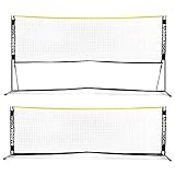 BazookaGoal Tennisnetz 300x100cm Komplettset - verstell- und zusammenklappbar - Volleyballnetz für Kinder und Erwachsene - ausziehbar-und faltbar -Tennis - Volleyball - Badminton Netz - Hohe Qualität