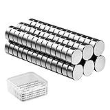 Sapphome Neodym Magnete,60 Pcs 6x3mm Extra Stark,Kleine,Mini Magnete für Magnettafel, Whiteboard Magnete für Kühlschrank,Handwerk,Fotos, Teile Spleißen