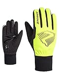 Ziener Kinder DOMMI Fahrradhandschuhe, Winter | Soft-Shell, Winddicht, gefüttert, Poison Yellow, M