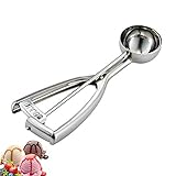 Fayomir Eisportionierer Edelstahl - Eislöffel Portionierer - 5CM / 2 Zoll Durchmesser - Eisportionier mit Auslöser, für Eiscreme, Plätzchen, Kuchen Teig, Melone