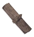 Messertasche Leder für Köche - Echt-Leder Kochmesserrolle – Messer Tasche verschliessbar - Kochmesser Tasche Harvey (Antik)
