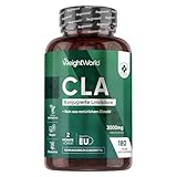 CLA Weichkapseln - 3000 mg CLA pro Portion - 180 vegane...