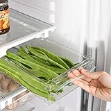 RANJIMA Kühlschrank Organizer Schublade, Kühlschrank Schubladen Ausziehbar Gemüsekiste Aufbewahrungsbox, Home Organizer, Ordnungssystem für Kühlschrank Box, Küche, Haushalt für Frisches Obst/Gemüse