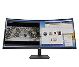 HP M34d Monitor - 34 Zoll,QHD Ultra Wide 1440p, curved Bildschirm, WQHD VA Display, 100Hz, 5ms Reaktionszeit, HDMI, Displayport, USB-C, 4xUSB-A, schwarz