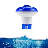 Schwimmender Chlorspender,5 Zoll Chlor Schwimmer Schwimmende Chlortablettenhalter Einfaches Nachfüllen Chlorgranulat Tabletten Schwimmer Spender für Hot Tub Paddling Schwimmbad Spa Wasserparks