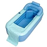 Aufblasbare Wanne – Tragbarer aufblasbarer aus PVC mit Sitzmatte für Erwachsene, faltbare Badewanne für Männer, Sohn, Ehefrau, Mädchen, Tochter, Teenager, Ehemann, Familie, Jugendliche