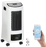 Sichler Haushaltsgeräte Kühlgerät: 3in1-WLAN-Luftkühler, Luftbefeuchter und Ionisator, App, Fernbedienung (Luftreiniger Luftkühler, Luftkühler & Apps, Mobile Klimaanlage)