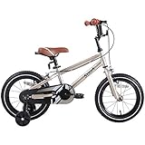 STITCH 16 Zoll Kinderfahrrad für 3-5 jährige Jungen, 16' Zoll Fahrrad für Jungen mit Stützräder, Silber