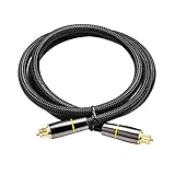 Angoily 20 Audioleitung digitale Audiokabel optisches kabel für fernseher lichtwellenleiter optical audio cable Meterkabel optisches kabel für soundbar optisches Audiokabel Faserkern Black