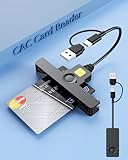 USB-A+ USB-C CAC Kartenleser, 2-in-1 Militär-SIM-Kartenleser, DOD Common Access Smart Card Reader, kompatibel mit Windows, Mac OS und Linux, ISO 7816 Klasse A, B, C, faltbares Design