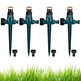 4Pcs Sprühregner,360° Automatische Bewässerung Gartensprenger,versenkt Sprinkler Rasensprenger,Multifunktion Garten Sprinkler,Wassersprenger Einstellbar Bewässerungssystem