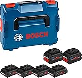 Bosch Professional 18V System Akku-Set: 4x ProCORE18V 4.0 Ah, 2x ProCORE18V 8.0 Ah (inkl. 1/1 L-BOXX-Einlage für Starter-Sets, in L-BOXX 136)