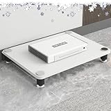 SZPLLZY AV-Medienständer, Stereo-Komponente, 1, 2, 3, 4 Ebenen, Audio-Rack-Tower, HiFi-Rack, Ablageregal für Verstärker/CD-Plattenspieler/Spielkonsole/Receiver (weiß, 60 x 40 x 5 cm (1 Ebene))