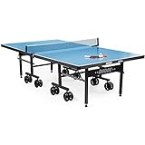 Dione Tischtennisplatte S600o Outdoor - 6mm top - Tischtennistisch Blau TT-Platte klappbar für draußen - 95% Vormontiert