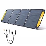 VTOMAN VS220 Pro tragbares Solarpanel 220W 48V, 23% Effizienz, faltbares Solarpanel mit IP67 wasserdicht und MC4 Anderson XT60 DC5521-Adaptern und verstellbaren Ständern