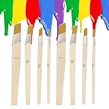 Pinsel-Set, 2 Stück, zum Schneiden von Pinseln (0,25, 0,5, 0,75, 2,5 cm) – abgewinkelte Pinsel für Kanten, Sockelleisten, Heizkörper und Dekorieren – perfekt für Heimwerker und professionelle Pa