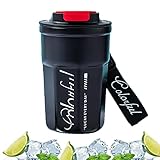 Gaimety Kaffeebecher, 400 ml, Vakuum-Thermobecher, Becher mit auslaufsicherem Deckel, auslaufsicherer Becher, Kaffeebecher, Campingbecher, Reisebecher, Wasserbecher für Zuhause und draußen