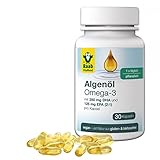 Raab Vitalfood Algenöl Omega-3 Kapseln, 30 Stück, pflanzlich, mit DHA und EPA (2:1), aus Mikroalgen, DIE nachhaltige Alternative zu Fischöl