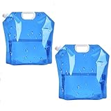 ClcIosis 2 PCS Wasserkanister faltbar 10L, Faltbarer Wassersack – Faltbarer wasserkanister für Camping, Outdoor-Grill, Wanderungen Langstreckentransport – Robust Leicht