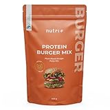 Nutri + Vegan Protein Burger Mix - Veganer Fleischersatz ohne Soja - mit Erbsenprotein - Plant-based Burger Patties - Fleisch Alternative glutenfrei - auch für Frikadellen