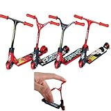JRYGAC 4 Stück Scooter Kinder Finger Toy Set, Mini Finger Skateboard, Fingerboard Fingerspitzenbewegung, Finger Scooter, Mini Skateboard Finger Skateboard Training Requisiten für Kinder Geeignet