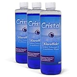 Cristal Klareffekt Trübungsentferner - Der Klarmacher für kristallklares Poolwasser - Sofortige Verbesserung der Filtration - Einfache Anwendung - 3 Stück