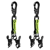 OFFCUP Feuerwehr Handschuhhalter, 2 Stück Doppelter Clip Handschuh Clips, Handschuhclips mit Karabinerhaken, Handschuh Clips Halter zum Aufhängen von Handschuhen, Schutzhelmen, Handtüchern (Grün)
