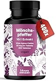 Mönchspfeffer hochdosiert - 400 Tabletten - 20mg pro Tablette - 10:1 Extrakt aus Original Agnus Castus - Nahrungsergänzungsmittel- Vegan und produziert in Deutschland Laborgeprüft