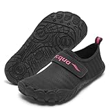 Racqua Barfußschuhe Wasserschuhe Badeschuhe Schwimmschuhe Kids - Mädchens Schwarz/Rose30