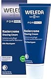 WELEDA Bio FOR MEN Rasiercreme, Naturkosmetik Rasierschaum für die Pflege und den Schutz der Haut bei Nassrasuren, sanfter Schaum für eine schonende Rasur für Männer (1 x 75 ml)