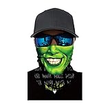 Writtian Multifunktionstuch Herren Damen Atmungsaktiv Schnelltrocknend Wind Motorrad Gesicht Mundschutz Lustig Skull Chopper Mund-Tuch Halsschlauch Halstuch mit Motiv