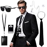 Men in Black Kostüm für Halloween Cosplay-Party Karneval Mafia Herren Kostüm Erwachsene fbi Spion Geheimagent Bodyguard Alien Kostüm