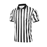 redgino Herren Schiedsrichtertrikot für Damen, schwarz-weiß gestreift, Fußball, Fußball, Basketball, Schiedsrichtertrikot, Halloween, Reißverschluss, XL