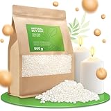 molinoRC 800g Sojawachs für Kerzen [100% pflanzlich] - Reines Premium Soja Wachs für Kerzen mit Langer Brenndauer - Creme weißes Soja Kerzenwachs zum Gießen - Soy Wax for Candle Making