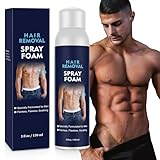 Haarentfernung Schaum, schmerzloses Enthaarungsmittel, Haarentfernungsspray, Bikinizone, Intimbereich, Schambereich, Beine, Achseln und Körper, sanfte Formel für alle Hauttypen, 150 ml