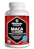 Maca Kapseln hochdosiert 4000 mg + L-Arginin + Vitamine +...