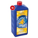 Pustefix Nachfüllflasche Maxi I 4 x 1000 ml Seifenblasenflüssigkeit I Bubbles Made in Germany I Seifenblasen für Hochzeit, Kindergeburtstag, Polterabend I Seifenblasen für Kinder & Erwachsene